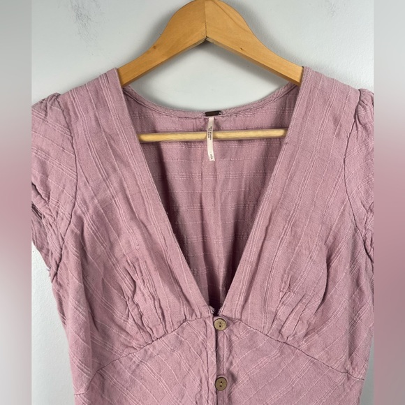 Free people New In Town Midi Dress in Dusty Pink size small - Picture 4 of 8